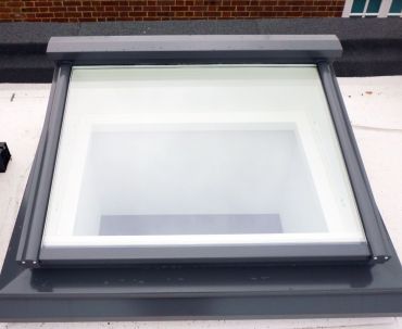 Non-opening pitched skylight in standard grey (BS 00 A 13)