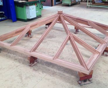 Made-to-measure square lantern ... ready to be dismantled for final sanding